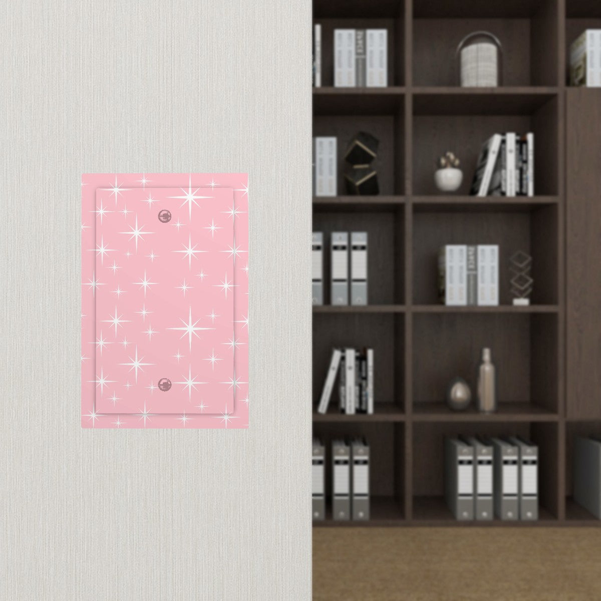 Mid Century Modern Pink Starburst Modern Switch Cover 1-Gang No Device - Mid Century Modern Gal