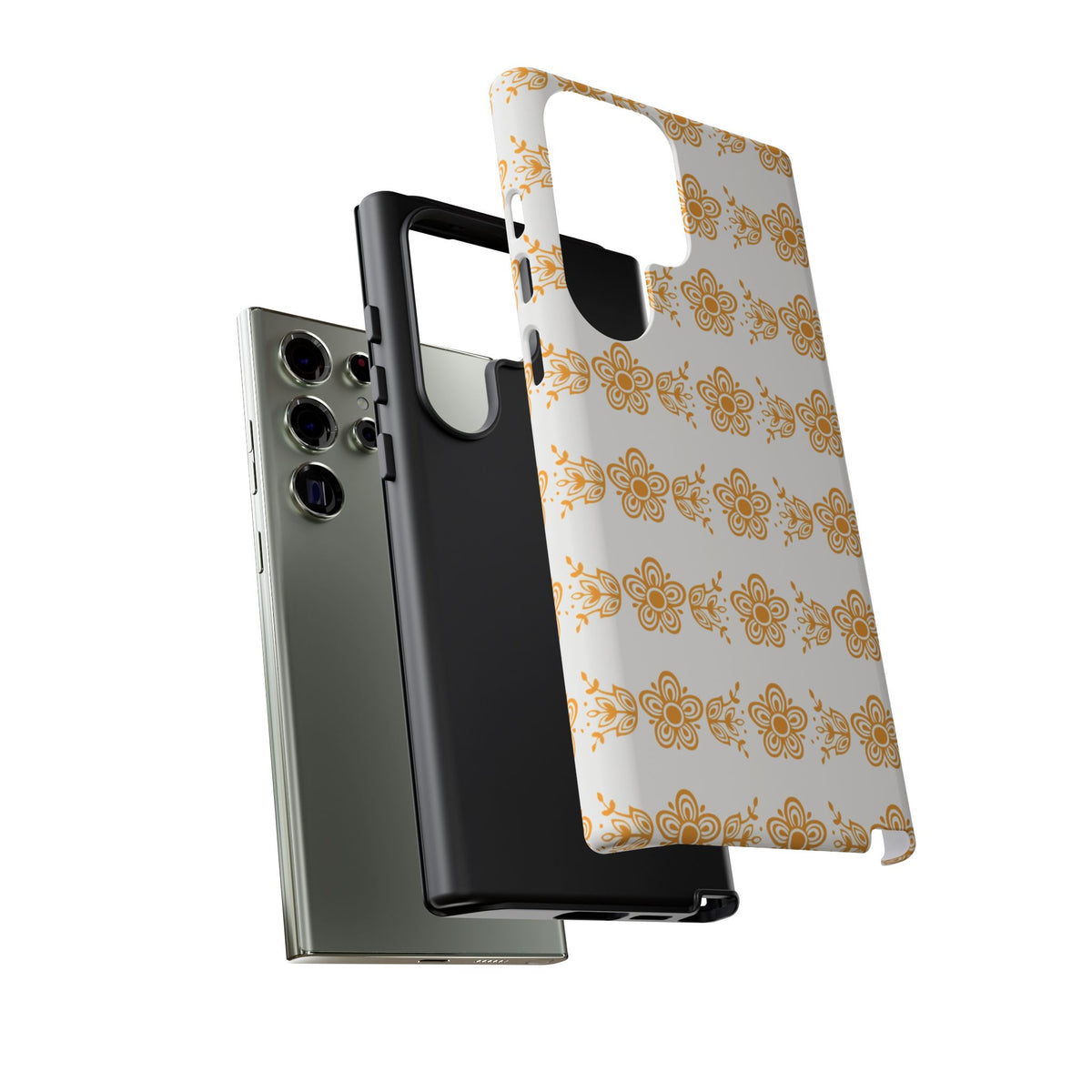 Pyrex Golden Butterfly Floral Phone Case, Tough Cases for Stylish Protection, Gift for Her, Durable, Trendy Floral Design, Cell Phone Cover