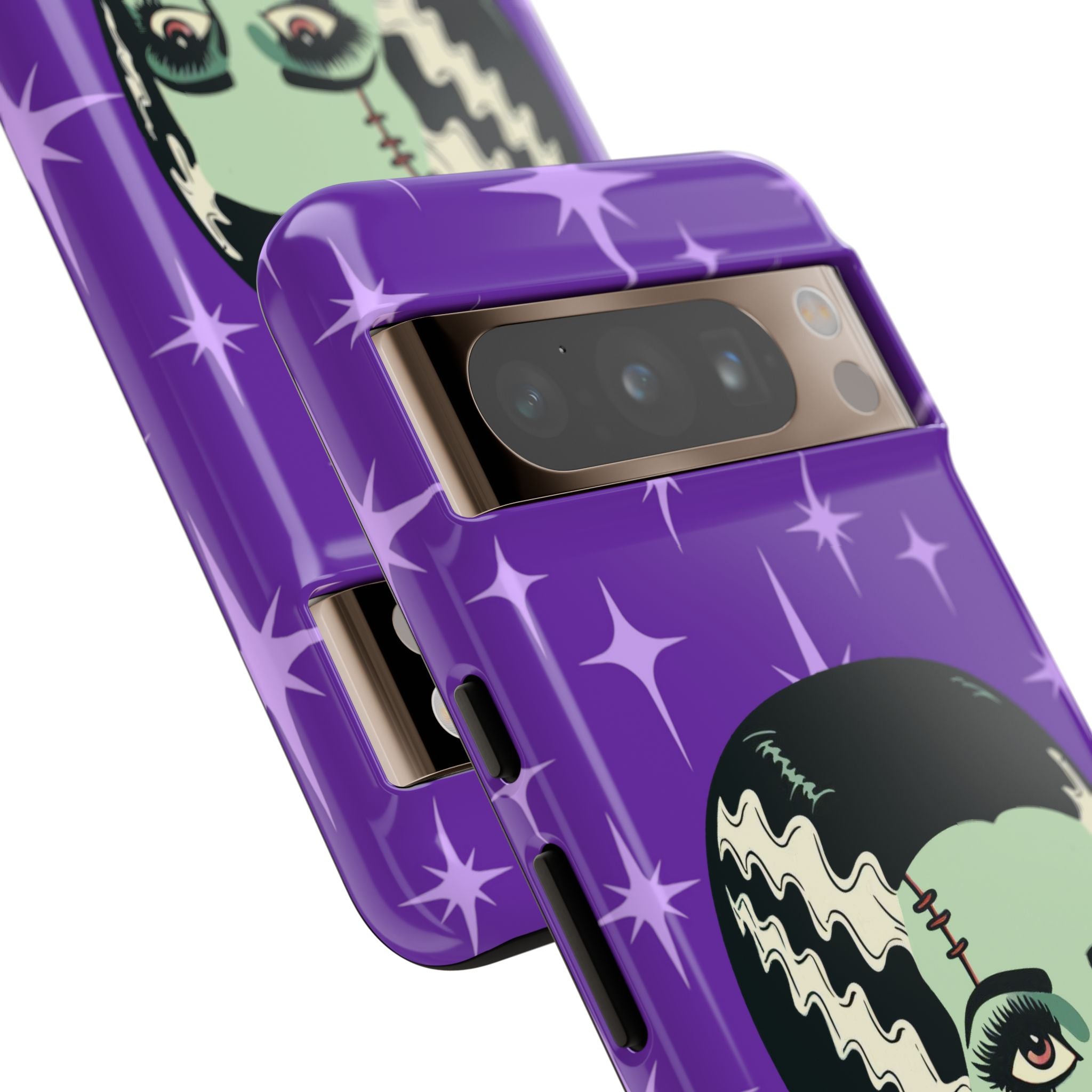 Bride of Frankenstein Retro Mid Mod Horror Buff Purple Halloween Tough Phone Case