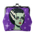 Bride of Frankenstein Retro Mid Mod Horror Buff Purple Halloween Coin Purse - Mid Century Modern Gal