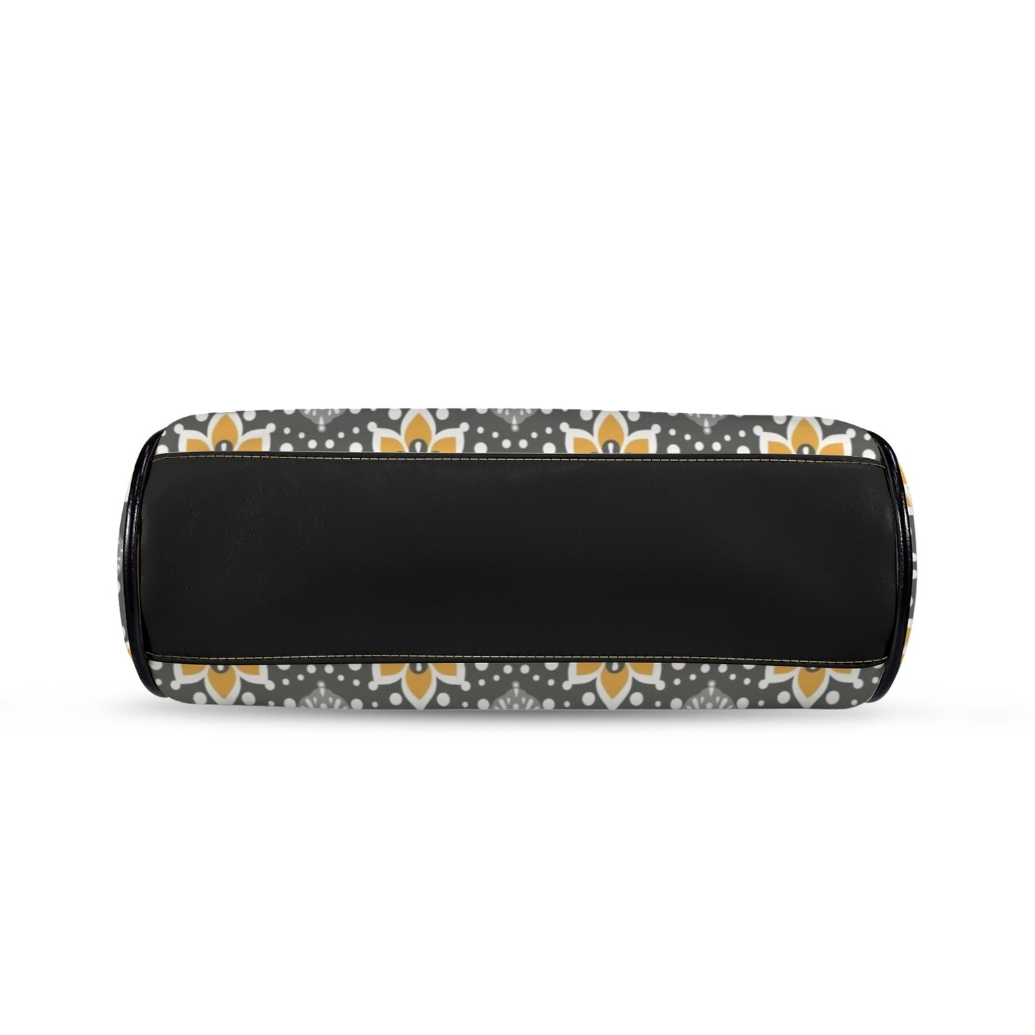 Floral Bohemian Retro Gray Yellow Modern Kisslock Crossbody Purse - Mid Century Modern Gal