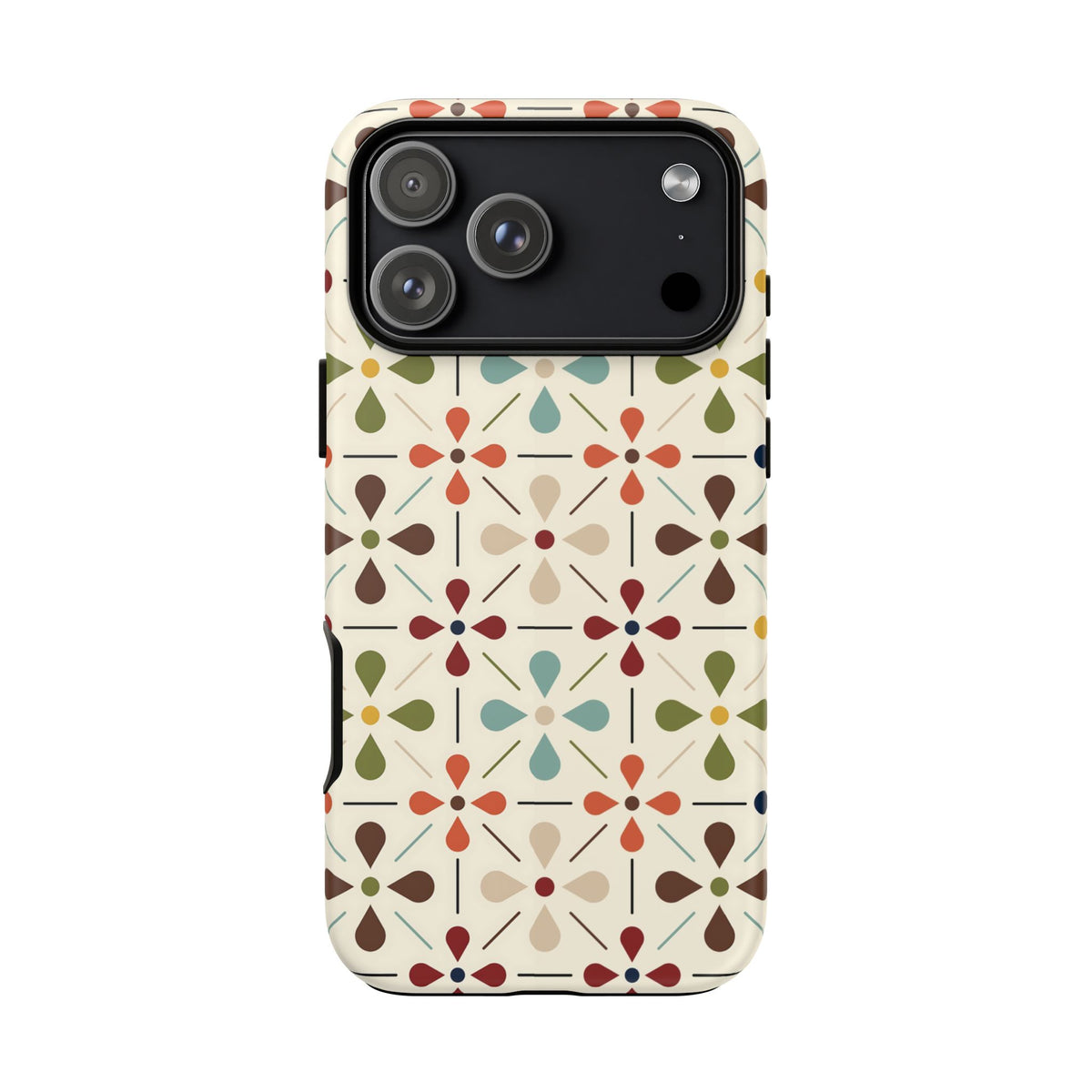 Scandinavian Flower, Mid Modern Danish Design Tough Phone Case