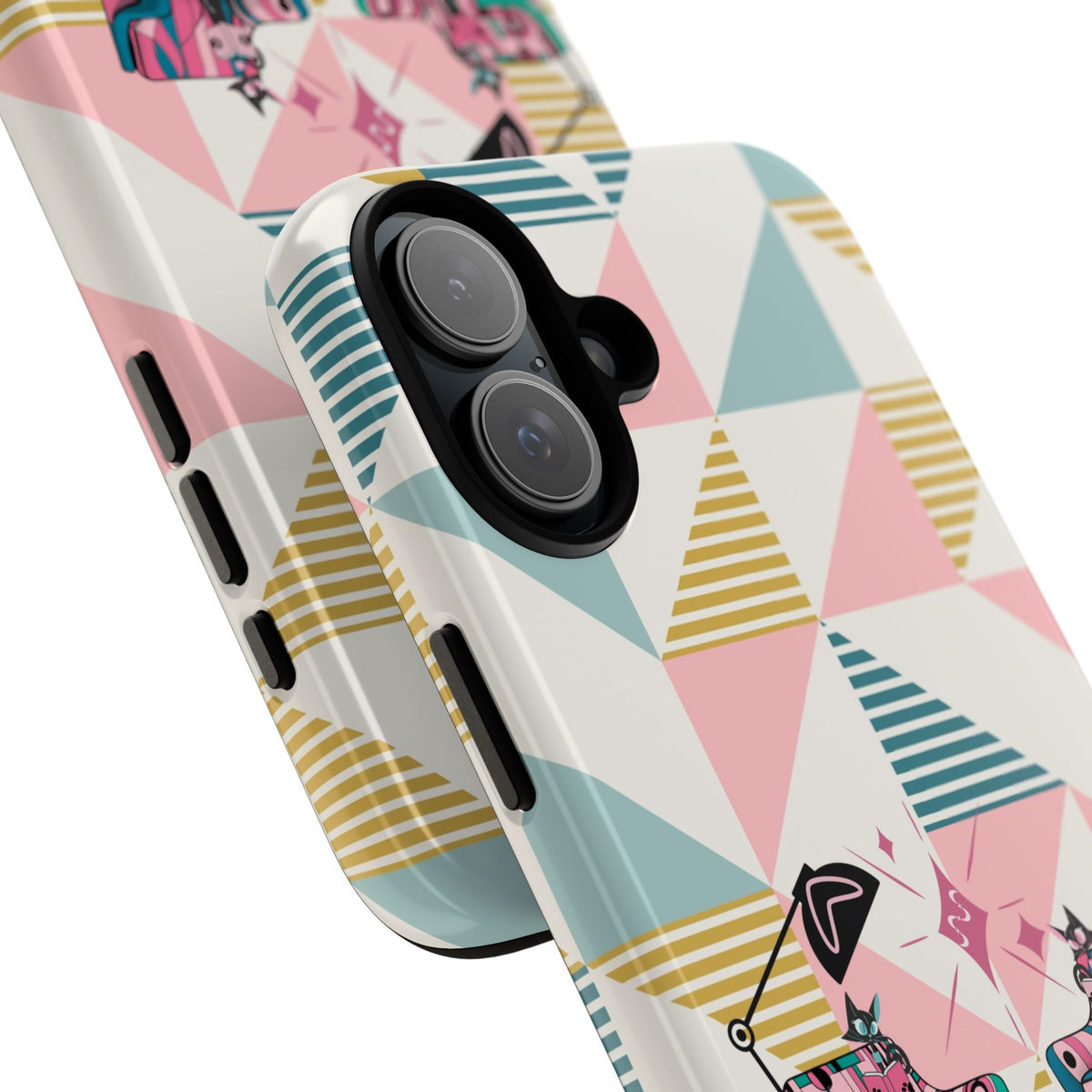 Atomic Cats Reading, Book Talk, Book Lover, Retro Chic Phone Case with Retro Vibe - Cozy Living Room Design