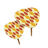 Mid Century Modern Mustard Yellow, Burnt Orange Groovy Mod Nesting Tables - Mid Century Modern Gal