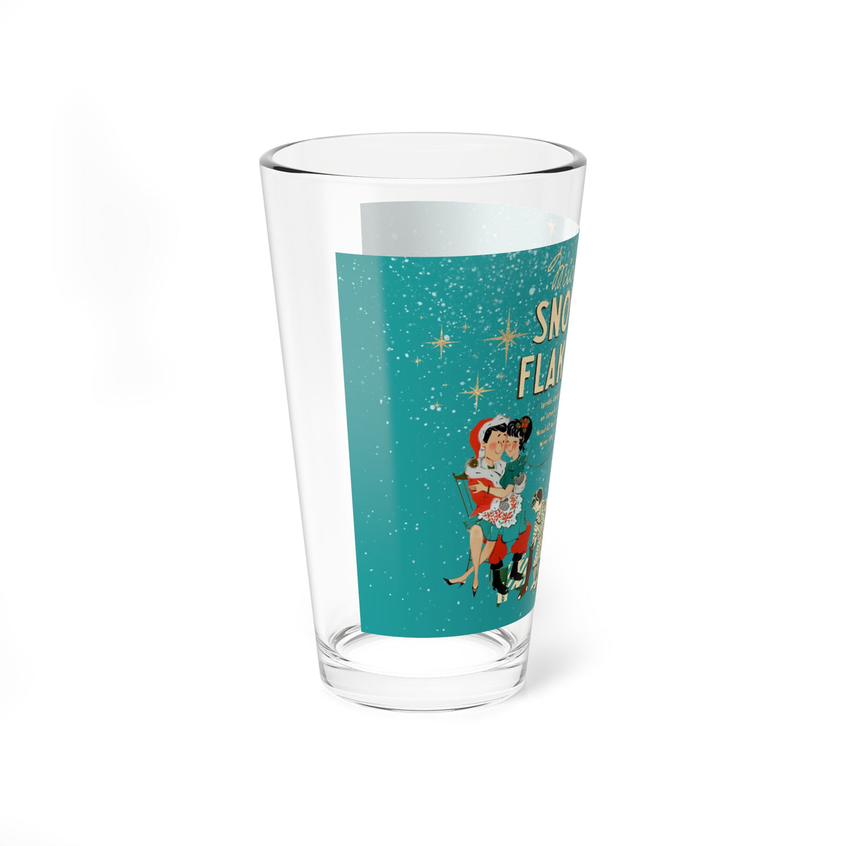 Mid Century Modern 50s Christmas Drinkware, Kitschy Mod Holiday MCM Cocktail Mocktail Barware For The Holiday Mica Snow Vintage Ad - Mid Century Modern Gal
