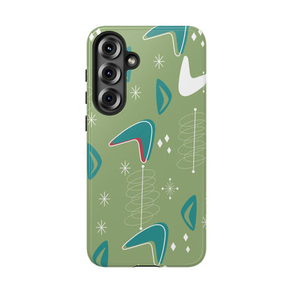 Mid Century Modern Atomic Boomerang, 50s Space Age Tough Phone Case