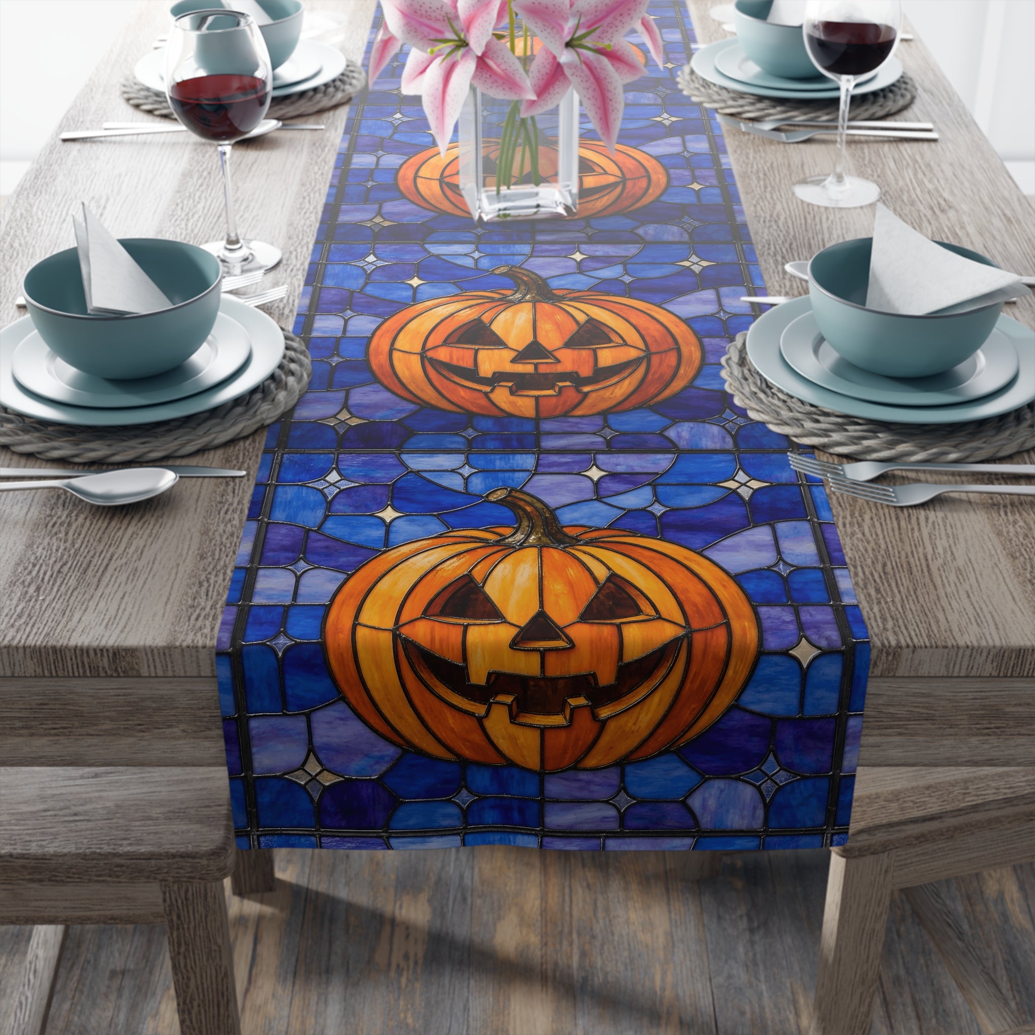 Halloween Stained Glass Style Jack-o&