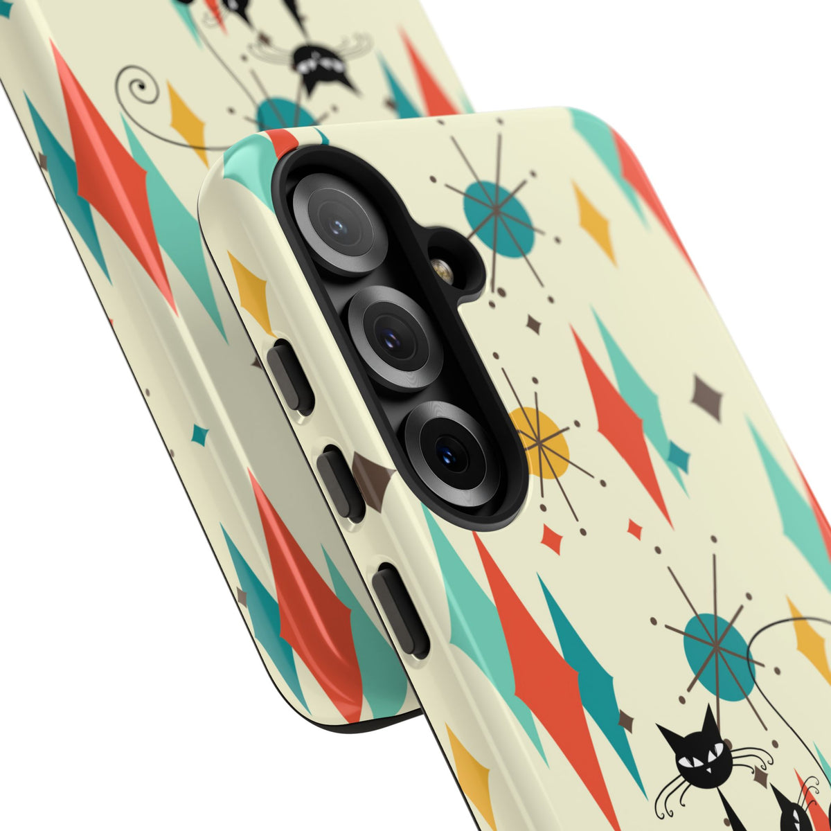 Atomic Kitty Cat, Mid Mod Franciscan Pattern, Kitsch Tough Phone Cases