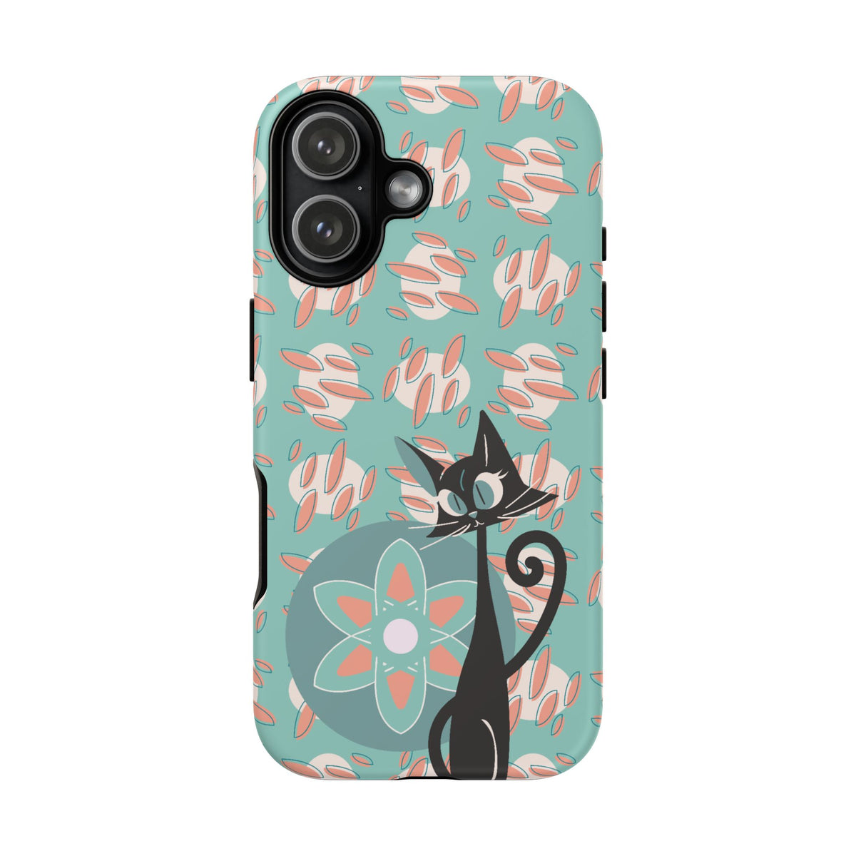 Atomic Cat, Mid Century Modern Funky Fun Smart Phone Tough Phone Cases