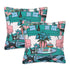 Mid Century Modern Atomic Cats, Kitschy Mod Livingroom Pillow Covers - Mid Century Modern Gal