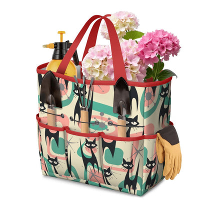 Atomic Cat Mid Century Modern Starburst Retro Kitsch Garden Tool Bag - Mid Century Modern Gal