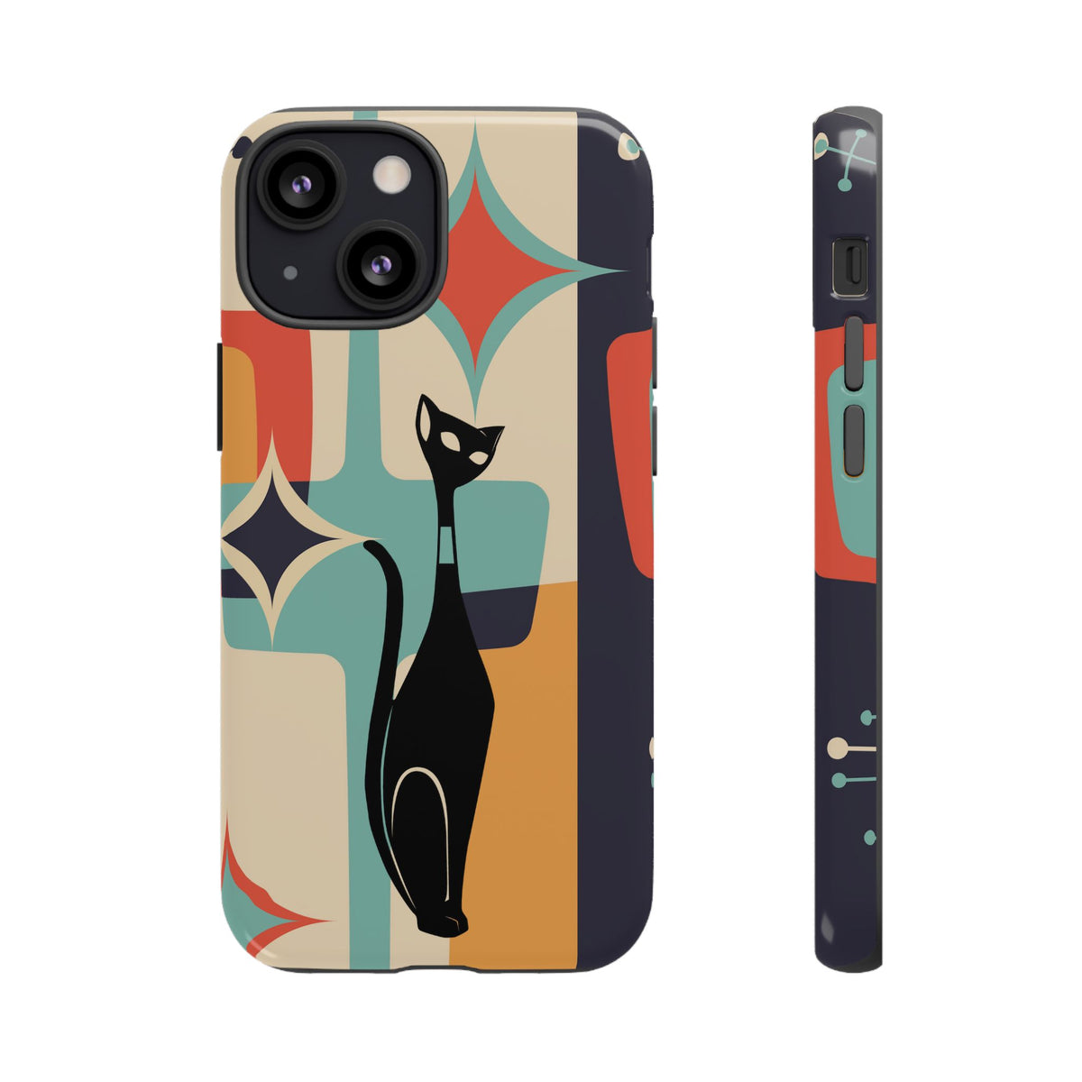 Atomic Cat, Sexton Cat, Mid Mod, Retro Geometric, Starburst Tough Phone Cases