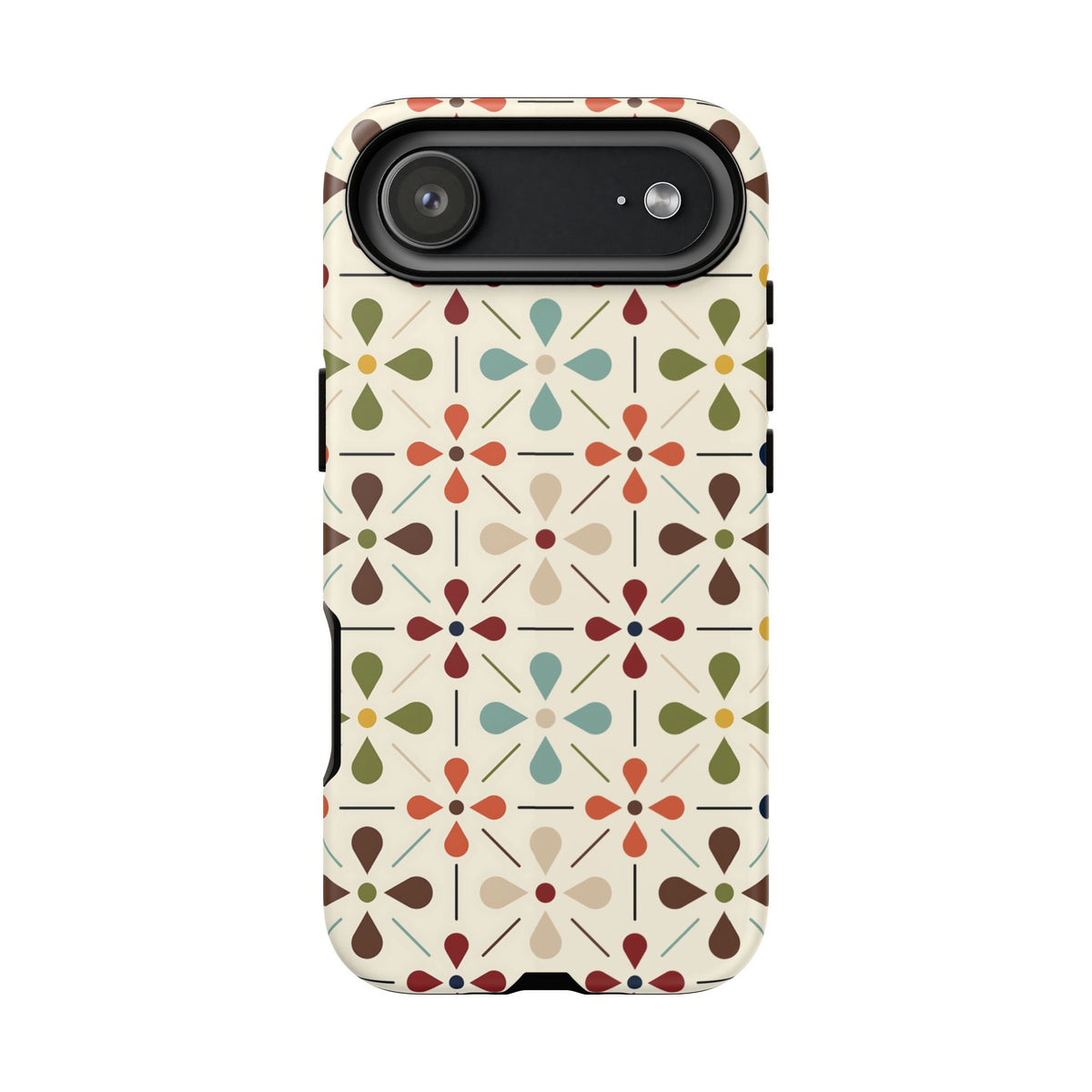 Scandinavian Flower, Mid Modern Danish Design Tough Phone Case