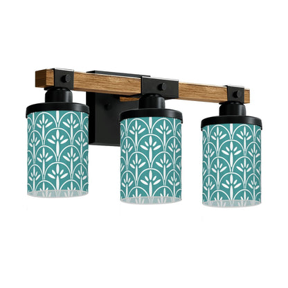 Art Deco Blue Modern Vanity Light Fixture - Mid Century Modern Gal