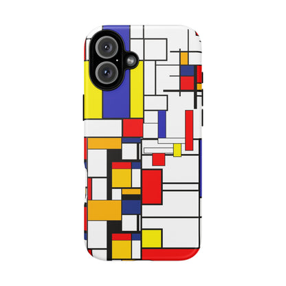 Retro Mod Mondrian, Mid Century Modern Style Tough Phone Case