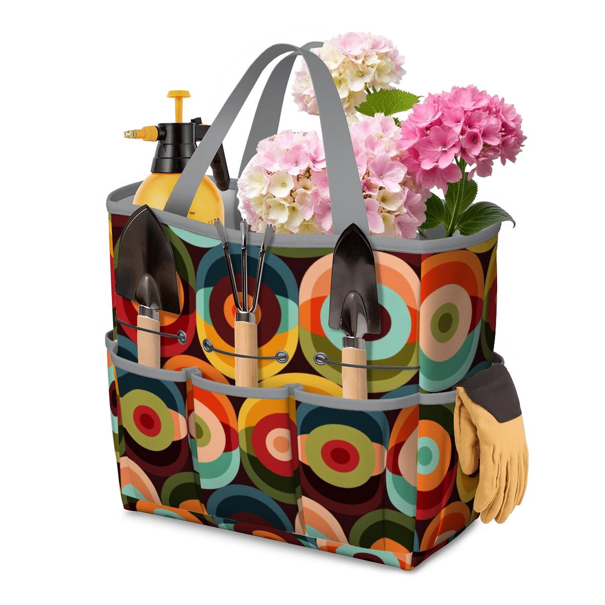 Retro Groovy Mod Space Orb Designed Mid Century Modern Garden Tool Bag - Mid Century Modern Gal