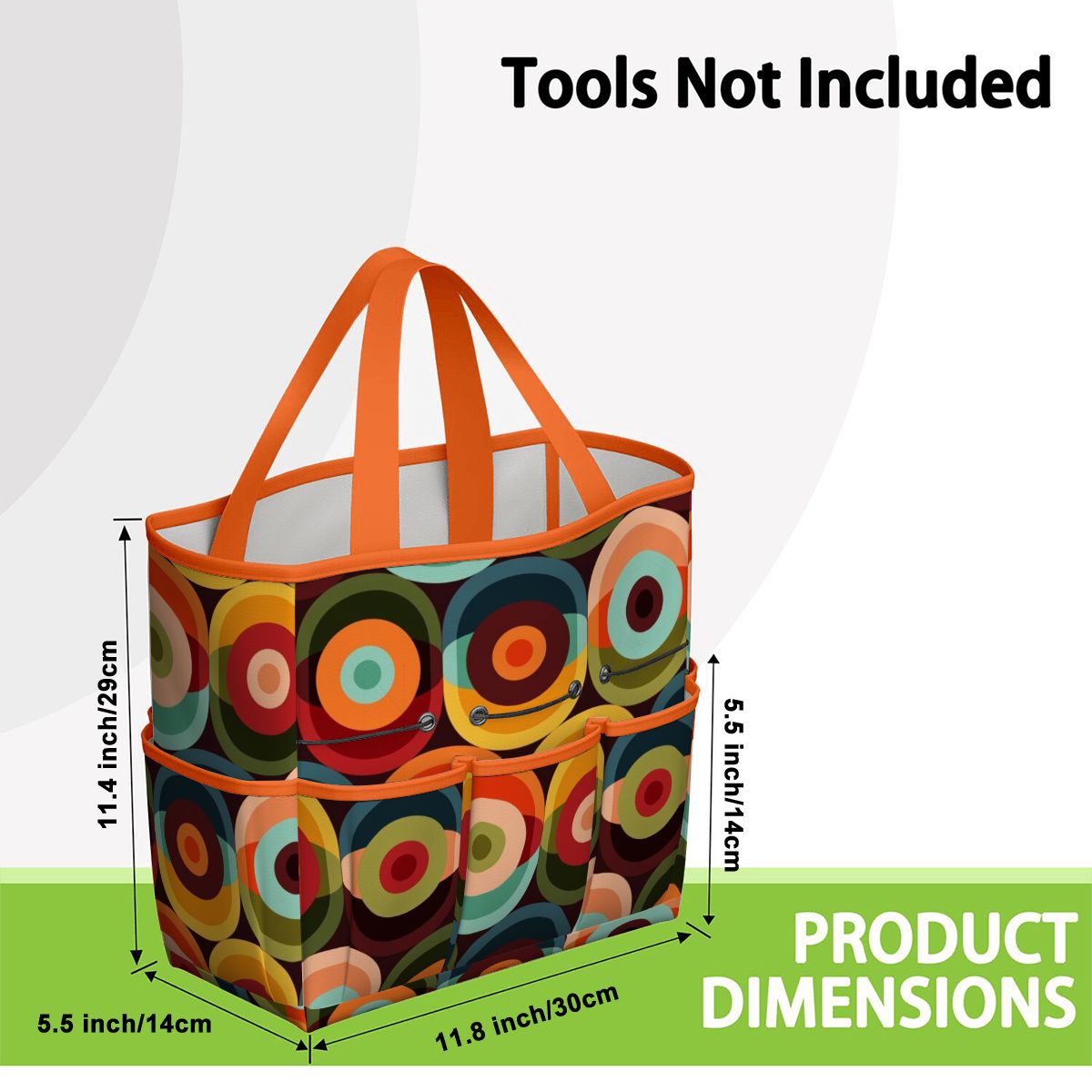 Retro Groovy Mod Space Orb Designed Mid Century Modern Garden Tool Bag