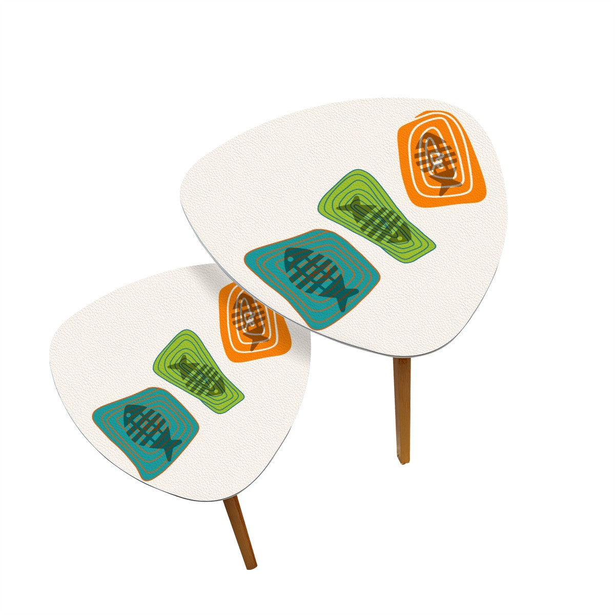 Atomic Fish Mid Century Modern Nesting Tables - Mid Century Modern Gal