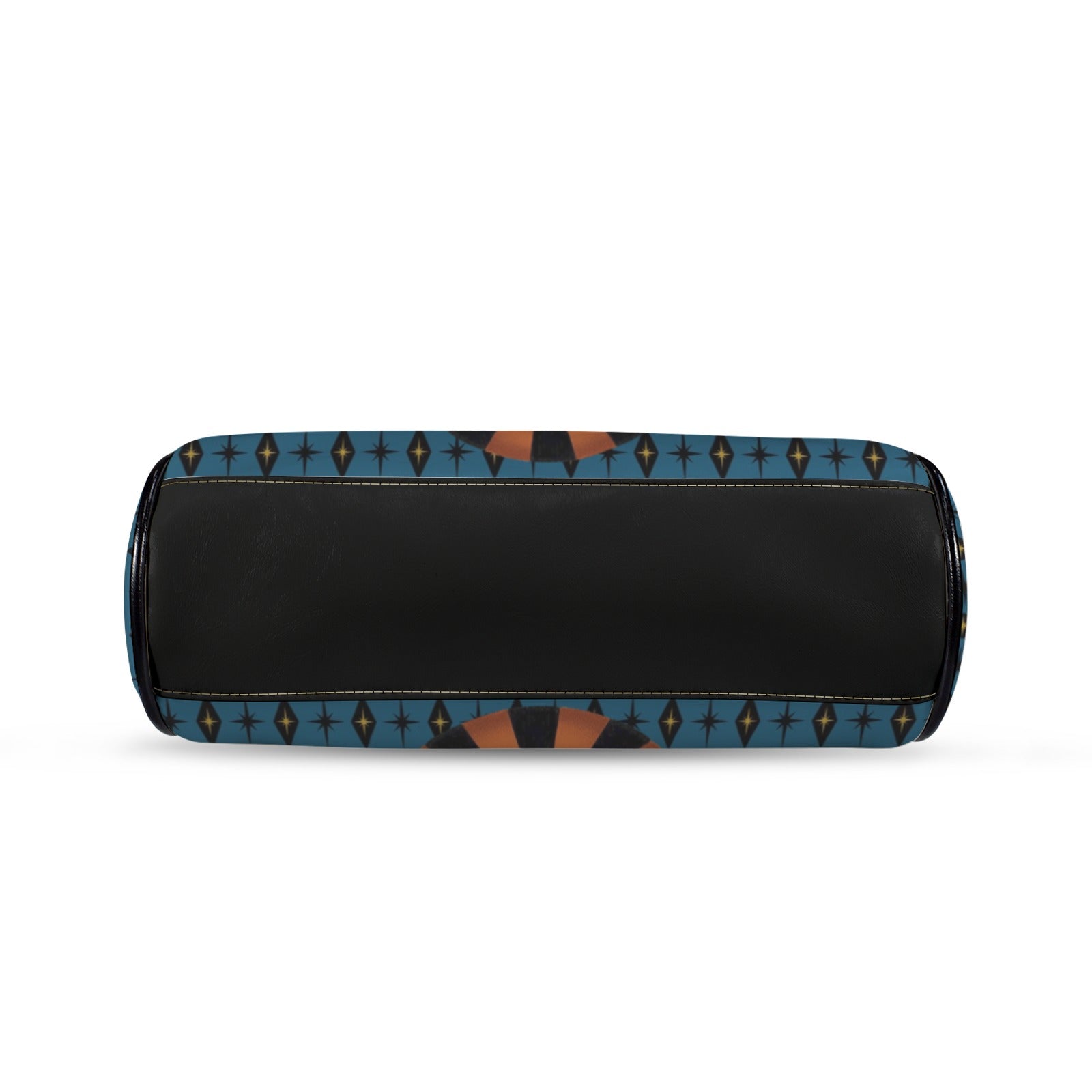Vintage Halloween Black Cat Sexy Sexton Mid Century Modern Blue Kisslock Crossbody Purse - Mid Century Modern Gal