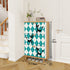 Retro Mid Century Modern Atomic Kitschy Cats, Argyle Pattern Mod Shoe Cabinet - Mid Century Modern Gal