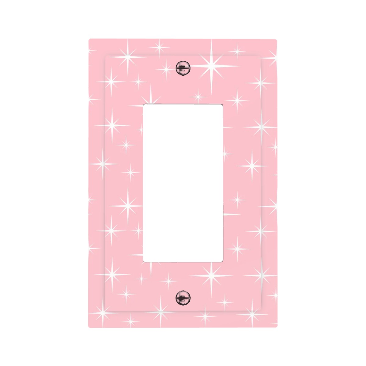 Mid Century Modern Pink Starburst  Modern Switch Cover 1-Gang 1 Decorator - Mid Century Modern Gal