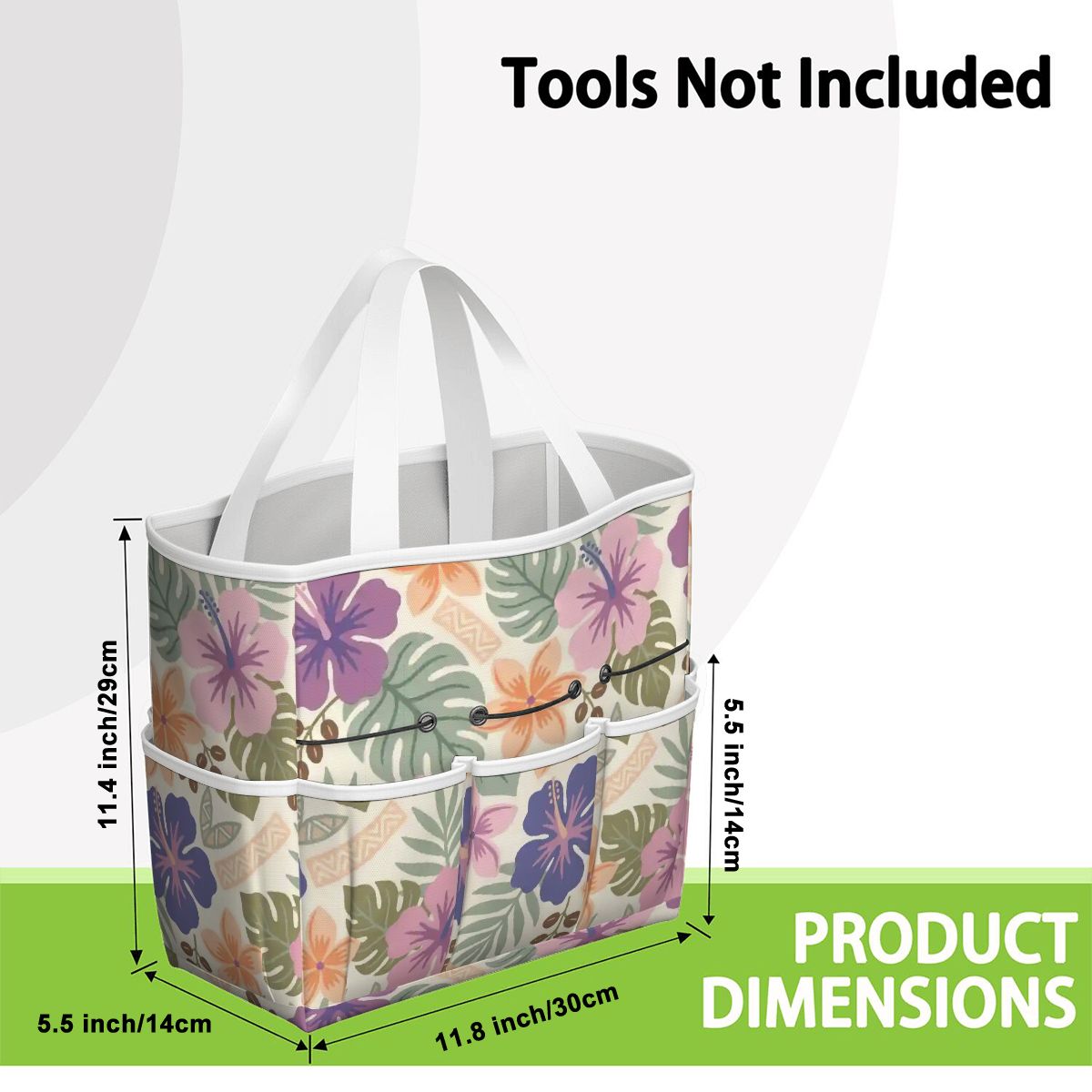 Retro Tropical Tiki Summer, Hawaiian Hibiscus Purple Garden Tool Bag - Mid Century Modern Gal