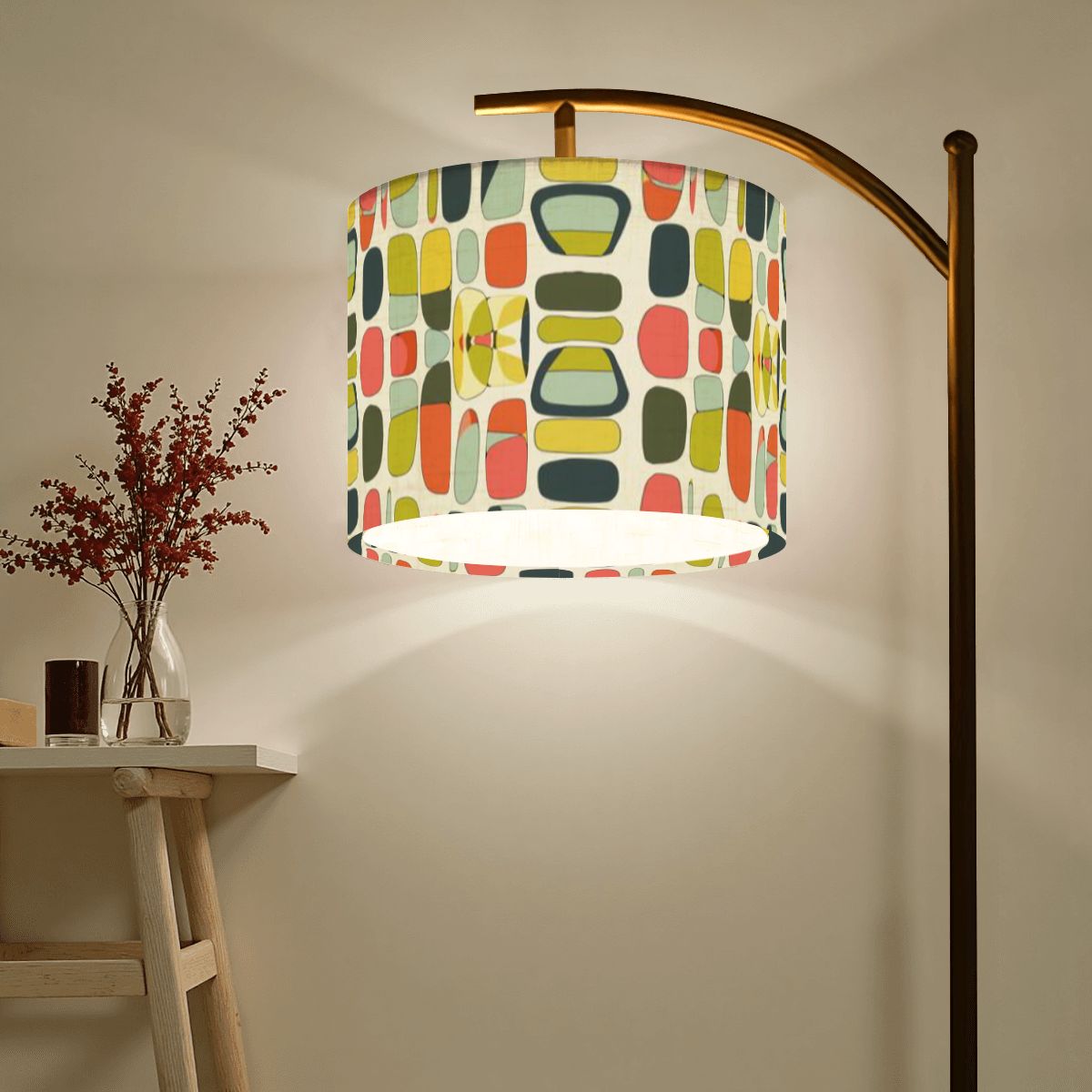 Mid Century Modern Designed Geometric Mod Lamp SHADE ONLY - For Arc Floor Lamps Only - Mid Century Modern Gal