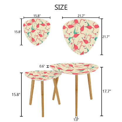 Retro Flamingo, Kitschy Quirky Palm Springs California Mid Century Modern Nesting Tables - Mid Century Modern Gal