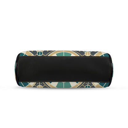 Art Deco Peacock Inspired Kisslock Crossbody Purse - Mid Century Modern Gal