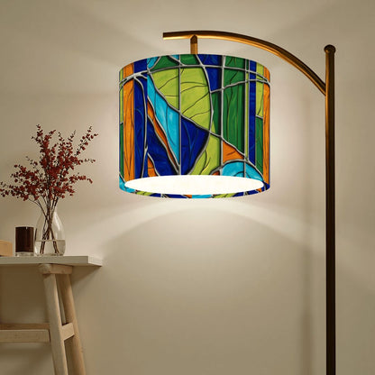 Mid Century Modern Arc Floor Lamp, Green Blue, Orange Purple Faux Glass Designed Lamp SHADE ONLY - For Arc Floor Lamps Only - Mid Century Modern Gal