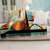 Mid Century Modern Bauhaus Designed Modernist Minky Blanket - Mid Century Modern Gal