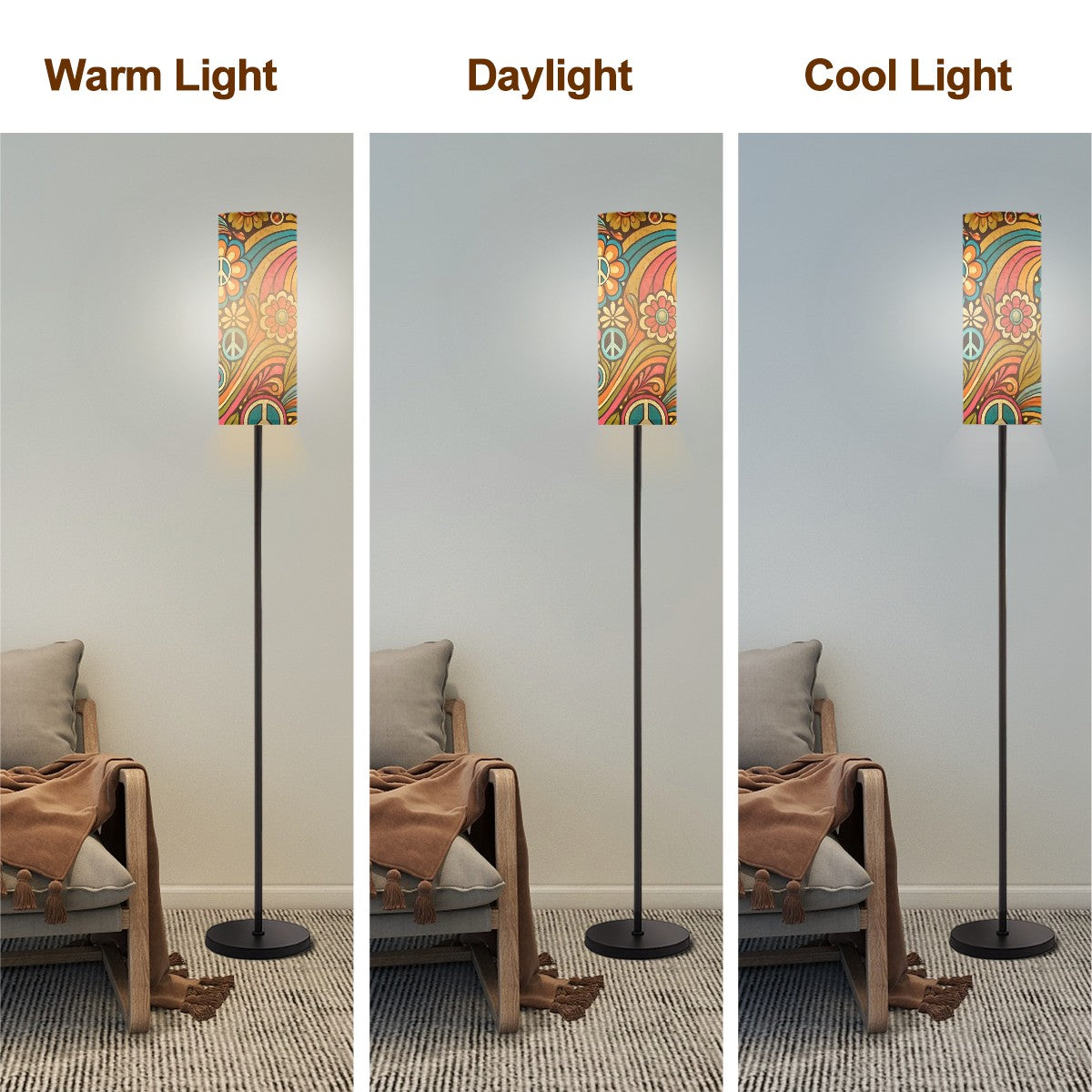 70s Style Hippie Retro Groovy Modern Floor Lamp