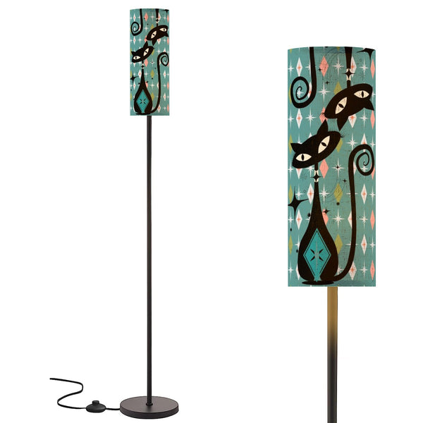 Atomic Cat Diamond Starburst, Mid Century Moder Slim Modern Floor Lamp