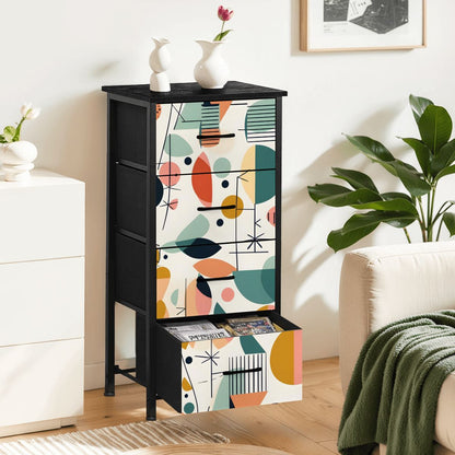 Modern Danish Scandinavian Designed Abstract Mid Century Modern 4-Drawer Dresser - Mid Century Modern Gal