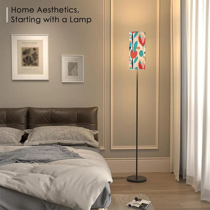 Mid Century Modern Retro Scandinavian Floral Slim Torchiere Floor Lamp - Mid Century Modern Gal