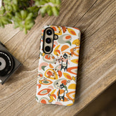 Atomic Cat Mid Mod Orange, Yellow, Groovy Cat Smart Phone Tough Cases - Mid Century Modern Gal