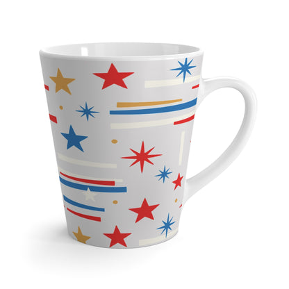 Mid Century Modern 4th of July Star Latte Mug - Mid Century Modern Gal