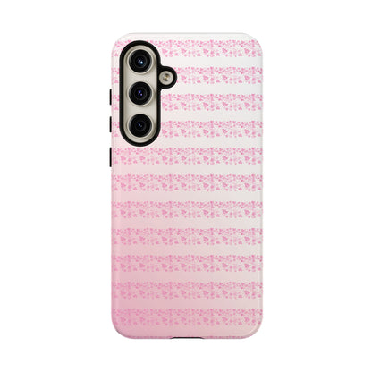 Pink Pyrex Gooseberry Striped Phone Case, Stylish Phone Cover, Tough Protective Case, Cute Cell Phone Case, Trending Gift for Her - Mid Century Modern Gal