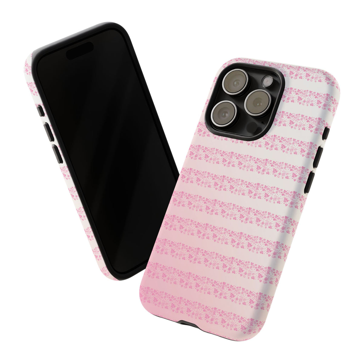 Pink Pyrex Gooseberry Striped Phone Case, Stylish Phone Cover, Tough Protective Case, Cute Cell Phone Case, Trending Gift for Her