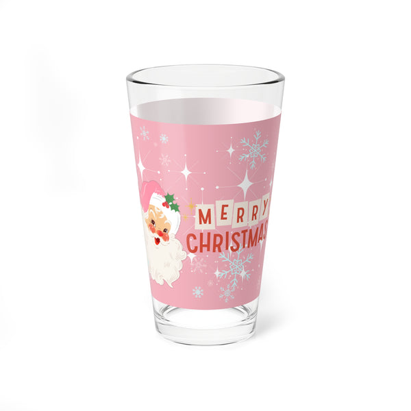 Vintage Santa, Smiling Santa Mid Century Modern Drinkware Glass