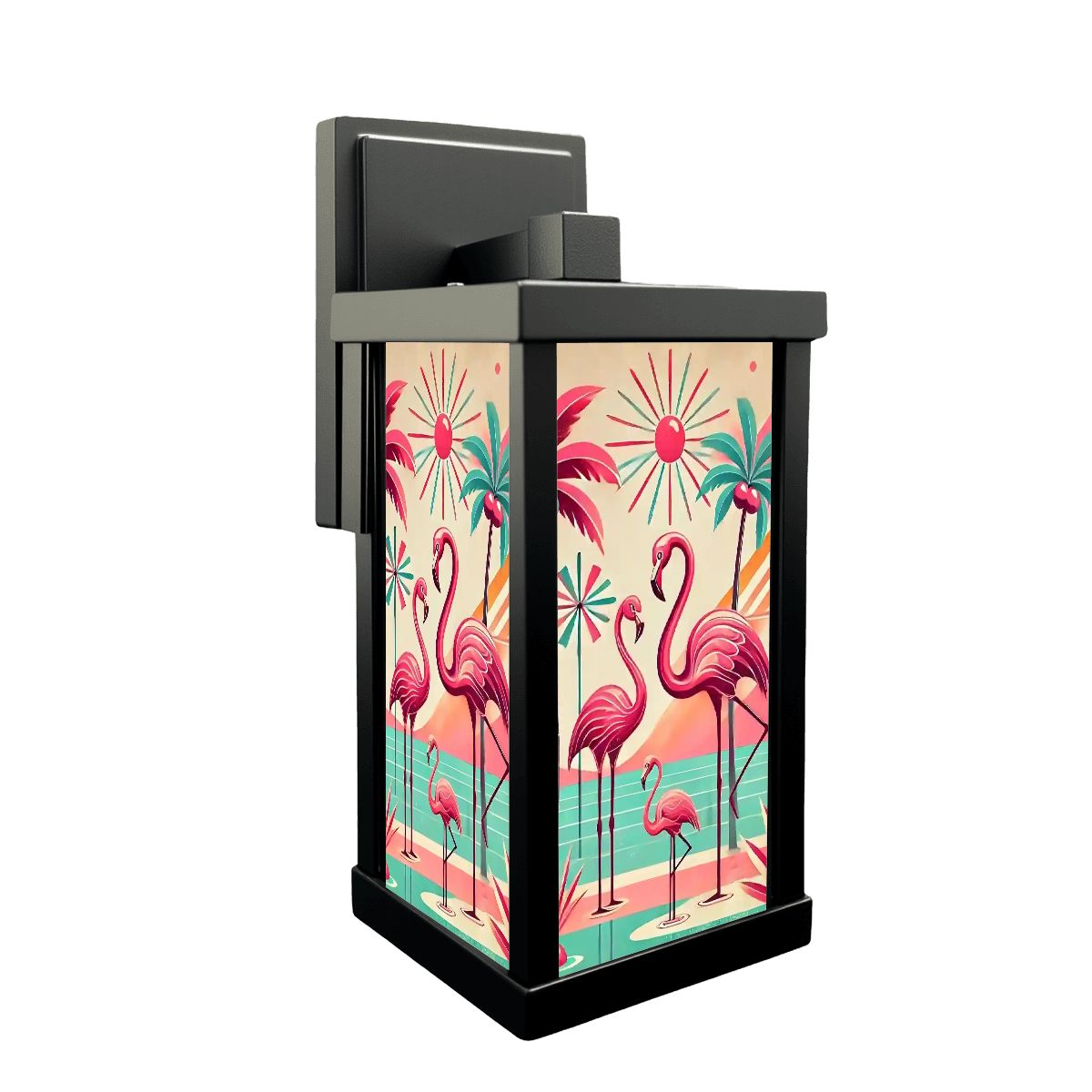 Palms Springs California Kitsch 50s Flamingo Patio Wall Light - Mid Century Modern Gal