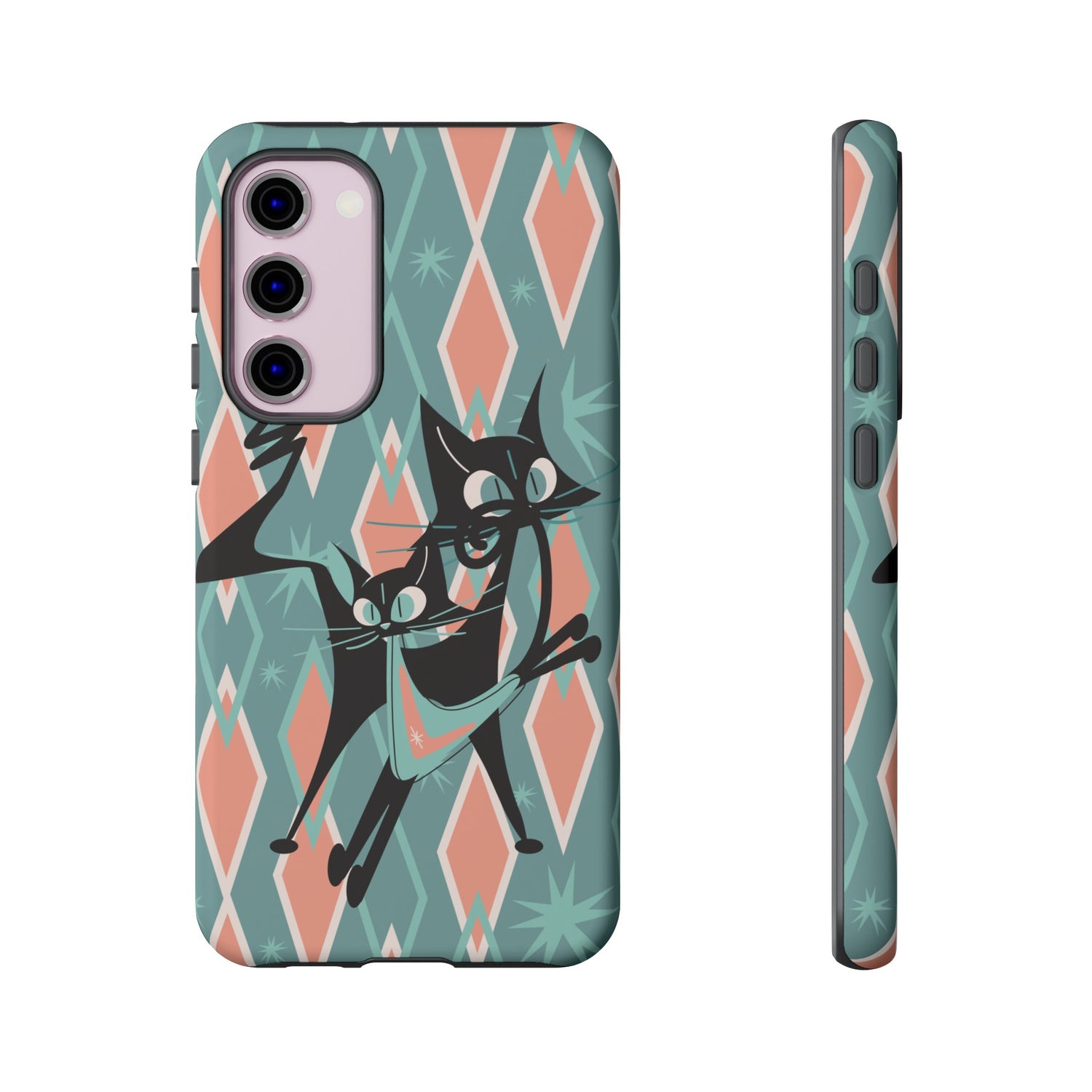 Mid Mod Atomic Cat Kitschy Retro Chic Samsung, Smart Phone Tough Cases