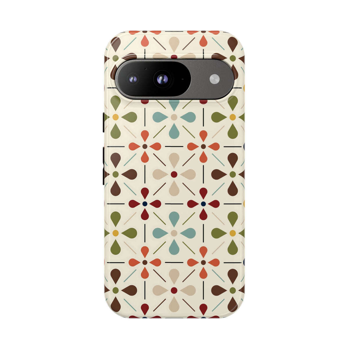Scandinavian Flower, Mid Modern Danish Design Tough Phone Case