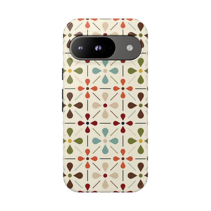 Scandinavian Flower, Mid Modern Danish Design Tough Phone Case