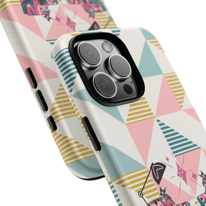 Atomic Cats Reading, Book Talk, Book Lover, Retro Chic Phone Case with Retro Vibe - Cozy Living Room Design