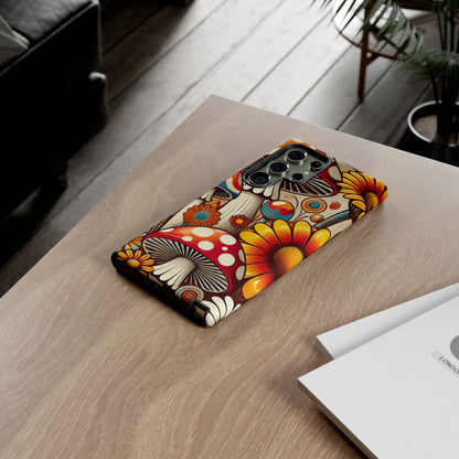 Colorful Mushroom Flower Phone Case - Boho Chic Design