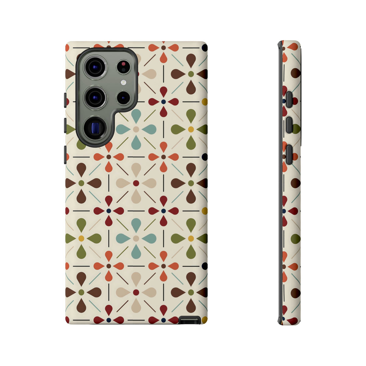 Scandinavian Flower, Mid Modern Danish Design Tough Phone Case