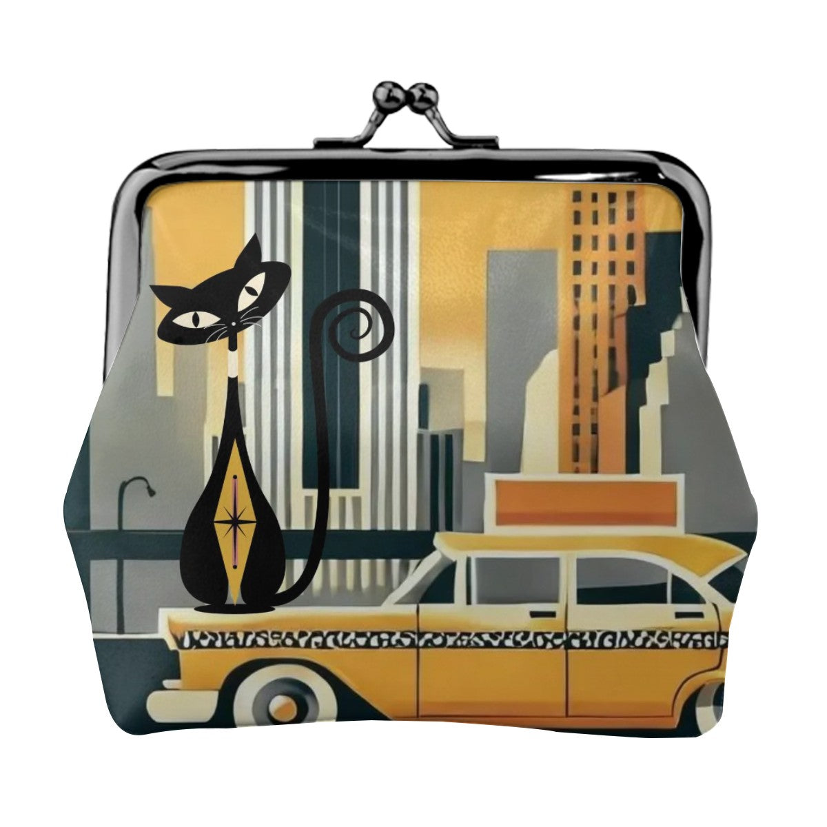 New York New York Atomic Kitschy Cat Coin Purse - Mid Century Modern Gal