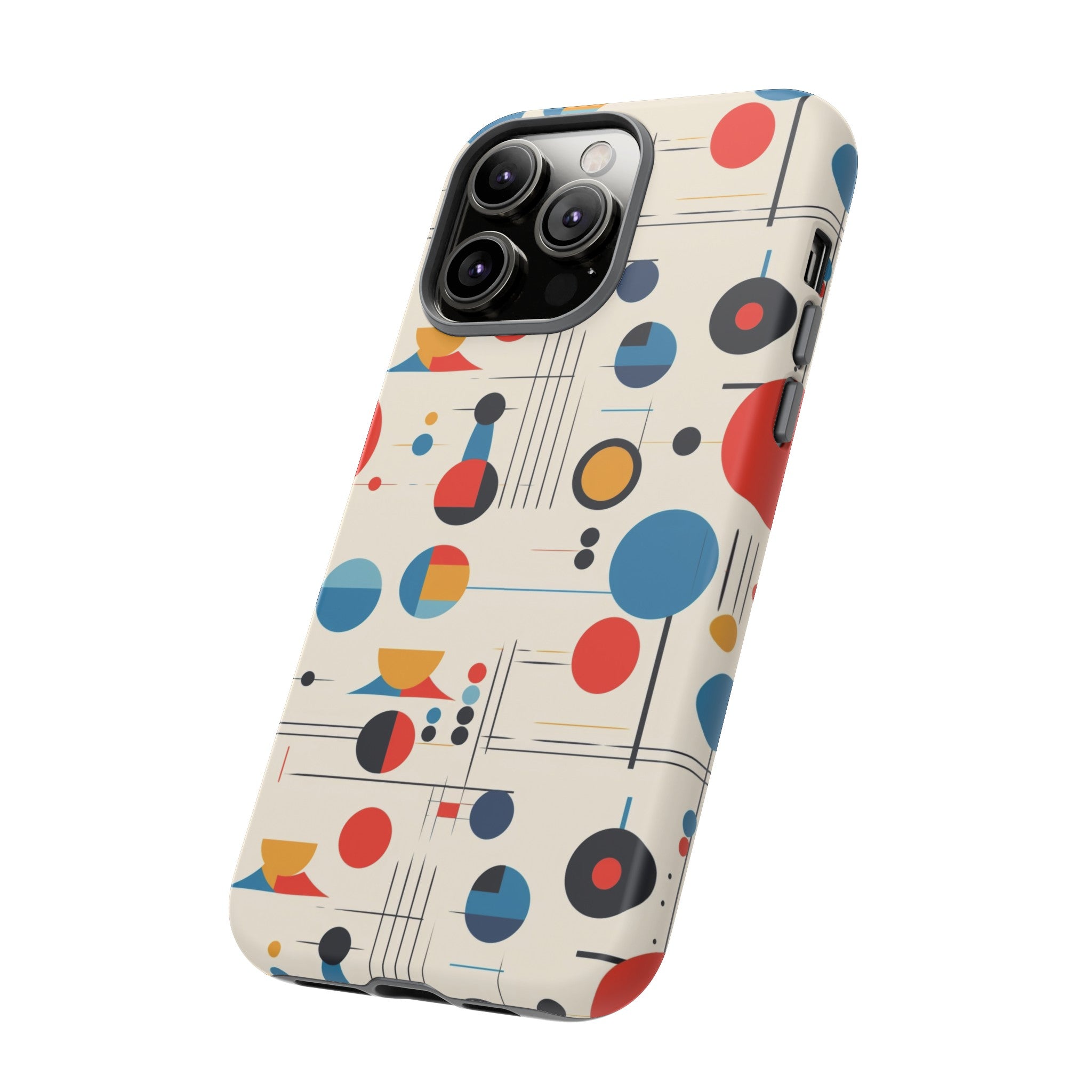 Mid Mod Bauhaus Designed iPhone, Samsung, Retro Phone Tough Cases