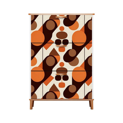 Mid Century Modern Retro Orbs, Groovy MCM Shoe Rack Cabinet - Mid Century Modern Gal